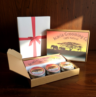 Natürlicher Bartbalsam, Butter, Tash Wax, Geschenkbox für Wachstum, Styling, Conditioning