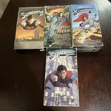 Superman Movie  Lot Of 4 VHS- Christopher Reeve 1-4 I II III IV Warner Bros