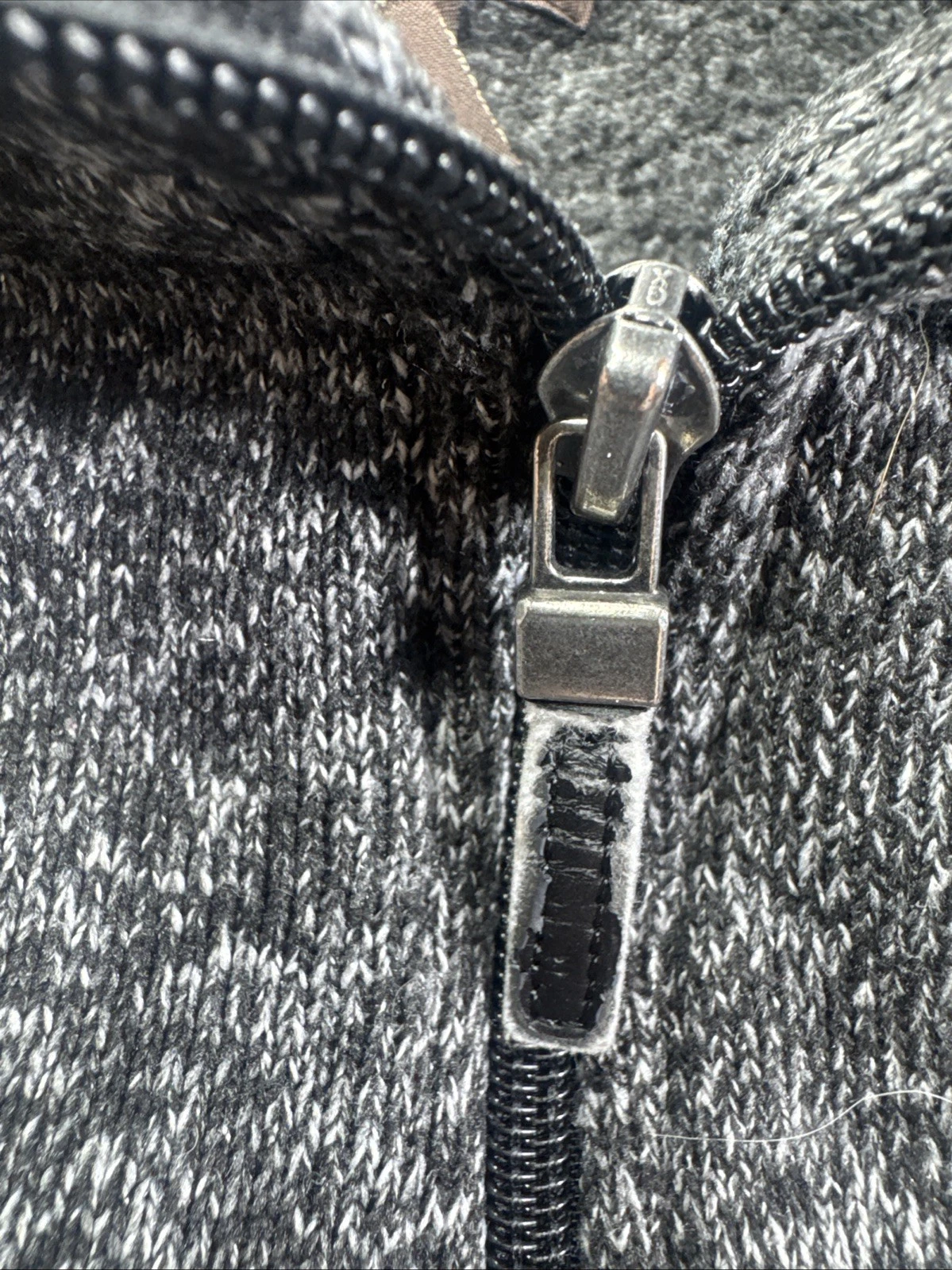 Tasso Elba Full Zip Fleece Lined Knit Jacket Elbow Patches Men's M - product detail image 5