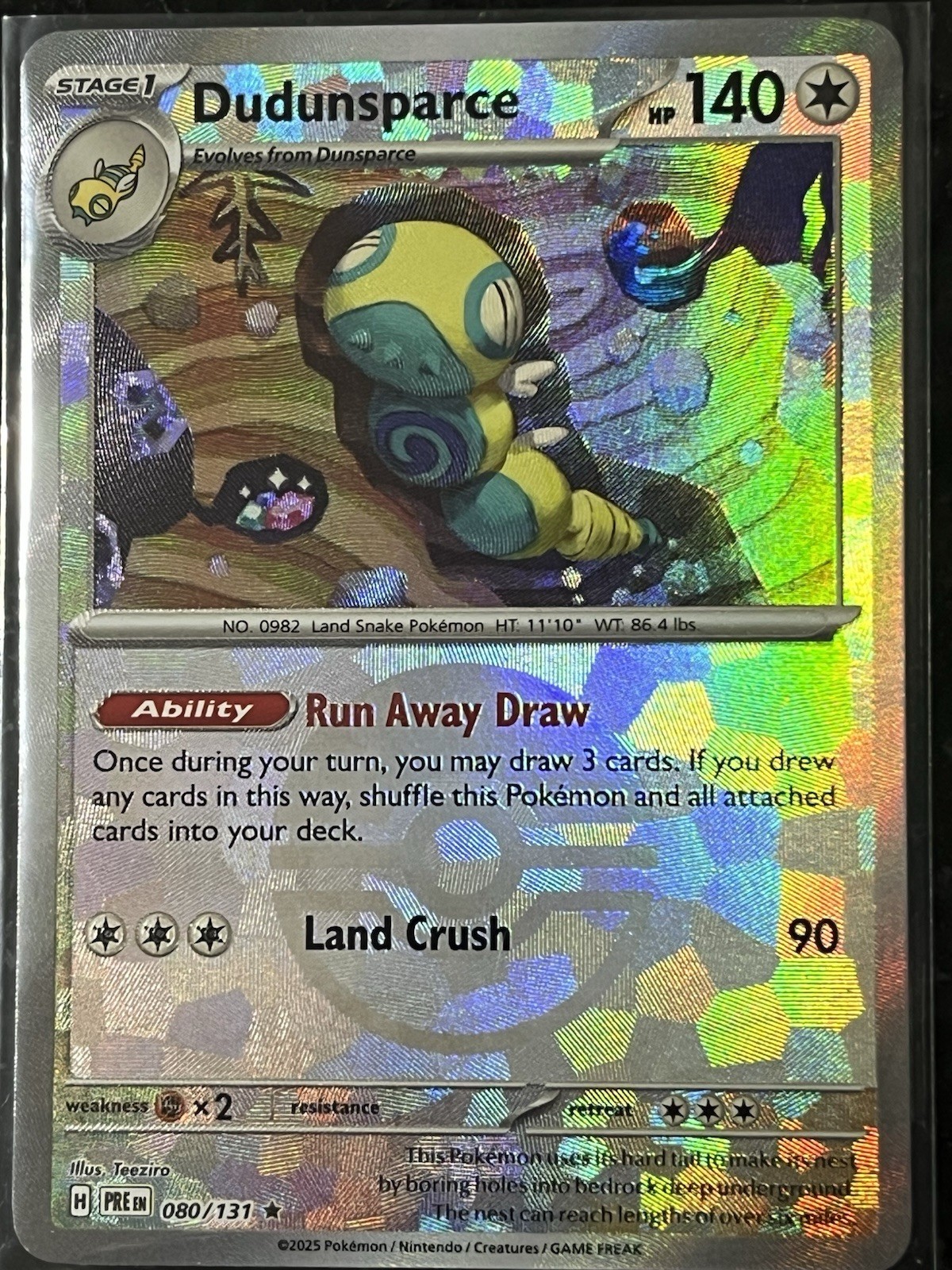 Pokémon Dudunsparce (Pokeball Pattern) 80/131 NM Prismatic Evolutions