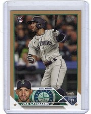 2023 TOPPS GOLD US183 JOSE CABALLERO RC SER #'D 0391/2023 MARINERS YANKEES