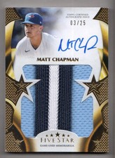 2023 Topps Five Star Baseball Jumbo Prime #FSJPMC Matt Chapman AUTO JERSEY 03/25