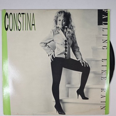 Constina - Falling Like Rain 12'' Record 1989 Columbia Dance 45 RPM