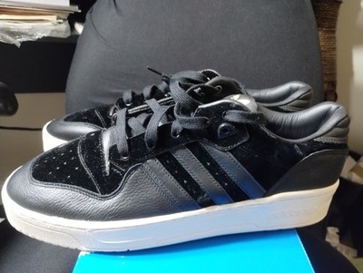 adidas Rivalry Low Men s Low-Top Lace-Up Sneakers Black/White Rubber Sole Box