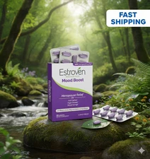 Estroven Mood Boost Menopause Relief 30 Ct -Clinically Proven Natural Ingredient