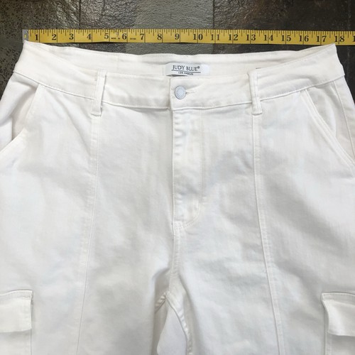 Judy Blue Jeans Women's 18W High Rise Cargo Straight Leg Pants White - Picture 13 of 17