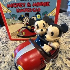 Paraurti auto vintage Minnie & Mickey a batteria con scatola funziona benissimo