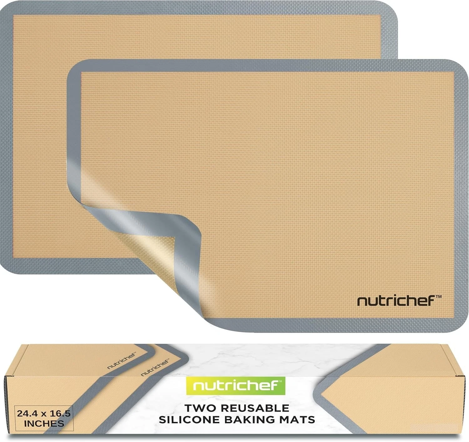 Silicone Baking Mats 2 Non-stick Food-Grade Silicone Mats Perfect Full Baking
Opens in a new window 