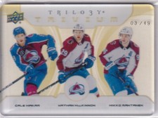 2023-24 UD Trilogy Hockey Makar, McKinnon, Rantanen Trivium Plexi #03/49