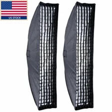 US 2X Godox 35*160cm 14" x 63" Honeycomb Grid Softbox Bowens Mount f Shooting
