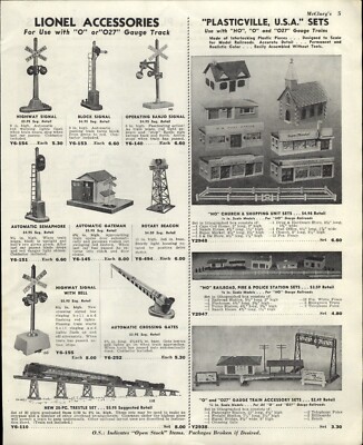 1955 PAPER AD MID CENTURY MODERN Lionel Train