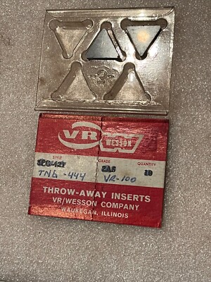 TNG-444 VR100 CERAMIC INDEXABLE INSERTS, V R WESSON, NEW, 2 INSERTS/LOT, USA