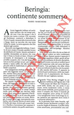 MARCHIORI Mario - Beringia: continente sommerso.