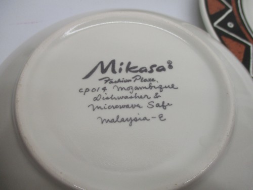 Mikasa Fashion Plaza Mozambique 3pc Setting For 2 Dinner Plates-Bowls -Cups 6pc - Picture 5 of 8
