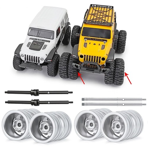 Front Rear Dually Tractor Wheel Rims &CVD Driver Shaft For 1:24 RC AXIAL SCX24  - Picture 2 of 18