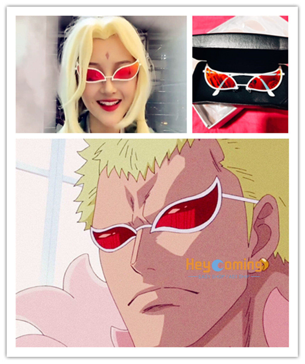 Anime Character Donquixote Doflamingo With Glasses Accessories