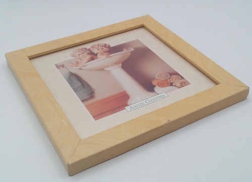 Anne Geddes Framed Print "Babies in Handbasin" 7" Square Wood Frame - Picture 2 of 6