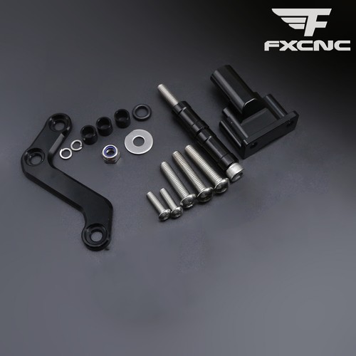 For MT-03 2020-22 23 CNC Steering Damper Stabilizer Bracket Kit Mount Black+Blue - Picture 11 of 24