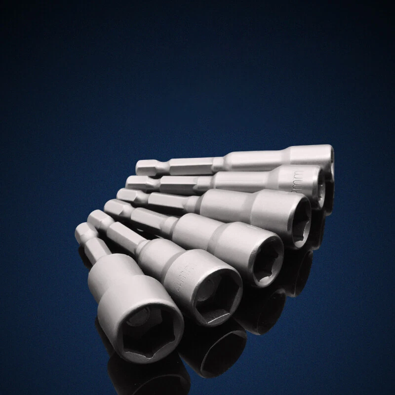 1/4" Hex Shank Drive Nut Magnetic Socket Wrench Screw Adapter Drill 6mm - 24mm - Image 3 of 4