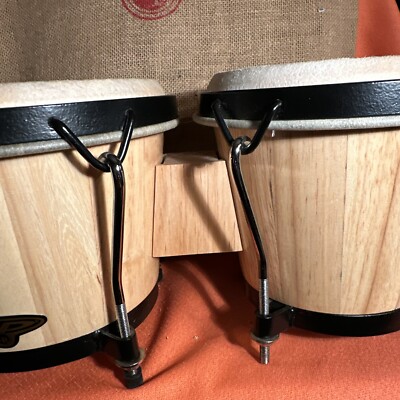 Cosmic Percussion Bongo Drums - CP By LP - 8” & 7” Natural Wood