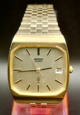 もさ♡14kgf Vintage Seiko 14 K GF SGP Unisex quartz watch. 7832-5000