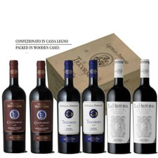 Guicciardini Clllection Vino Rosso Castello di Poppiano 6 bottiglie cassa legno