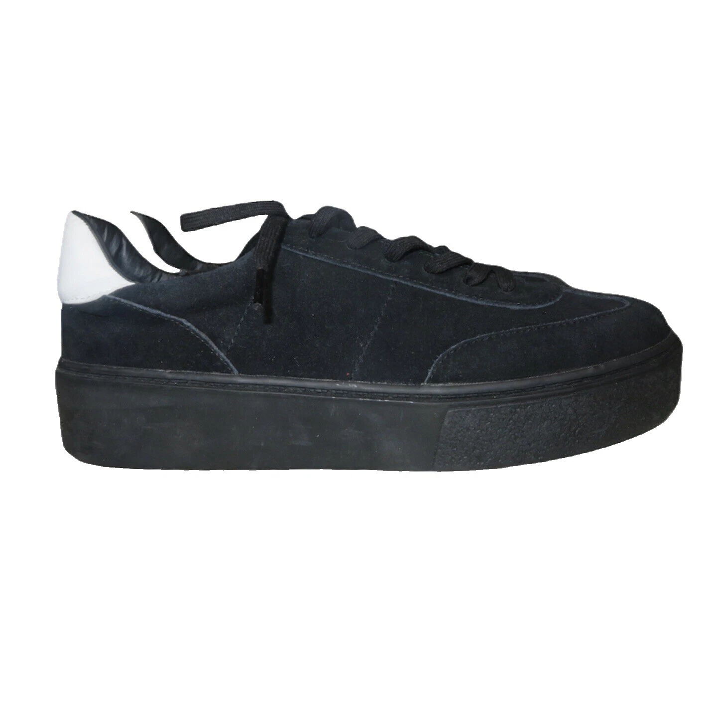Zara Black Leather Athletic Shoes for Women