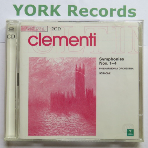 CLEMENTI - Symphonies 1-4 SCIMONE Philharmonia Orchestra - Ex Con 2 CD Set Erato - Afbeelding 1 van 3