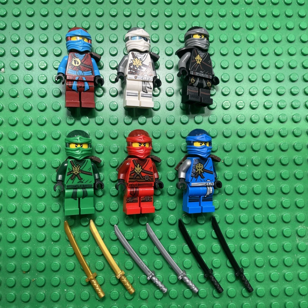 LEGO NINJAGO Minifigures LOT Kai Jay Zane Lloyd Cole Day Of Departed 70595 2016
