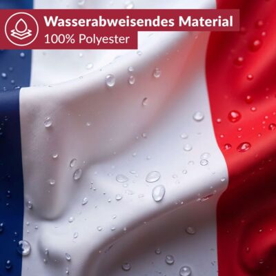AMOYER Frankreich Flagge Polyester – 150x90 Cm, Mit Messingösen, Für Innen & Außen