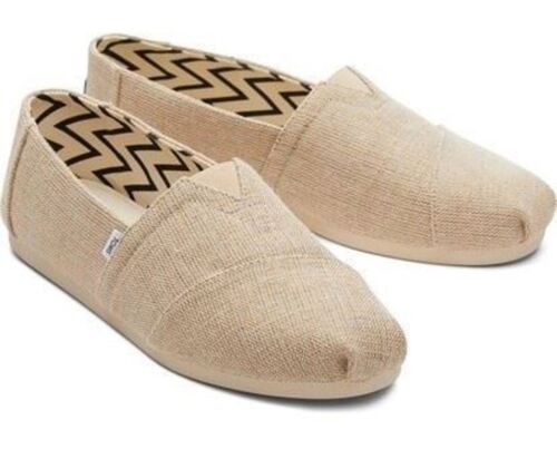 TOMS Mens Alpargata Natural 100% Textile Blend (68% Jute 3 Male Slip On Shoes - Afbeelding 1 van 4