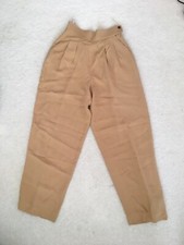 EPISODE 100 Silk Women  s Light Caramel Tan Pants Bottom size 2 USA Vintage