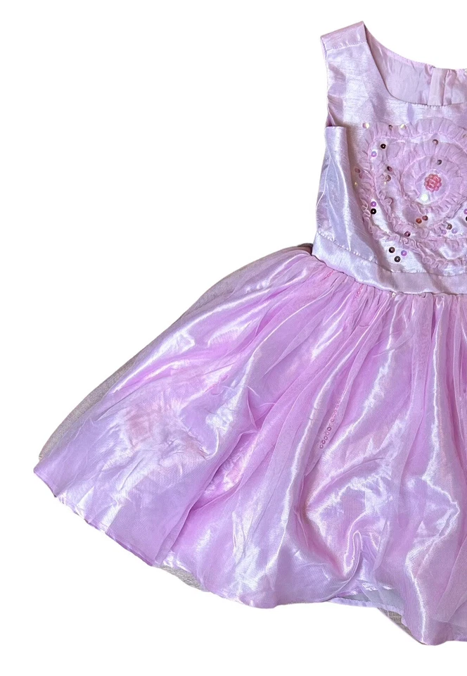 Disney Store Belle Party Tutu Dress Girl Fancy Dress Princess Pink Sz 7/8 Medium - Image 2 of 4