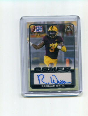 2021 Leaf Pro Set Power Autographs Silver Rachaad White ARC Rookie Auto 1/5