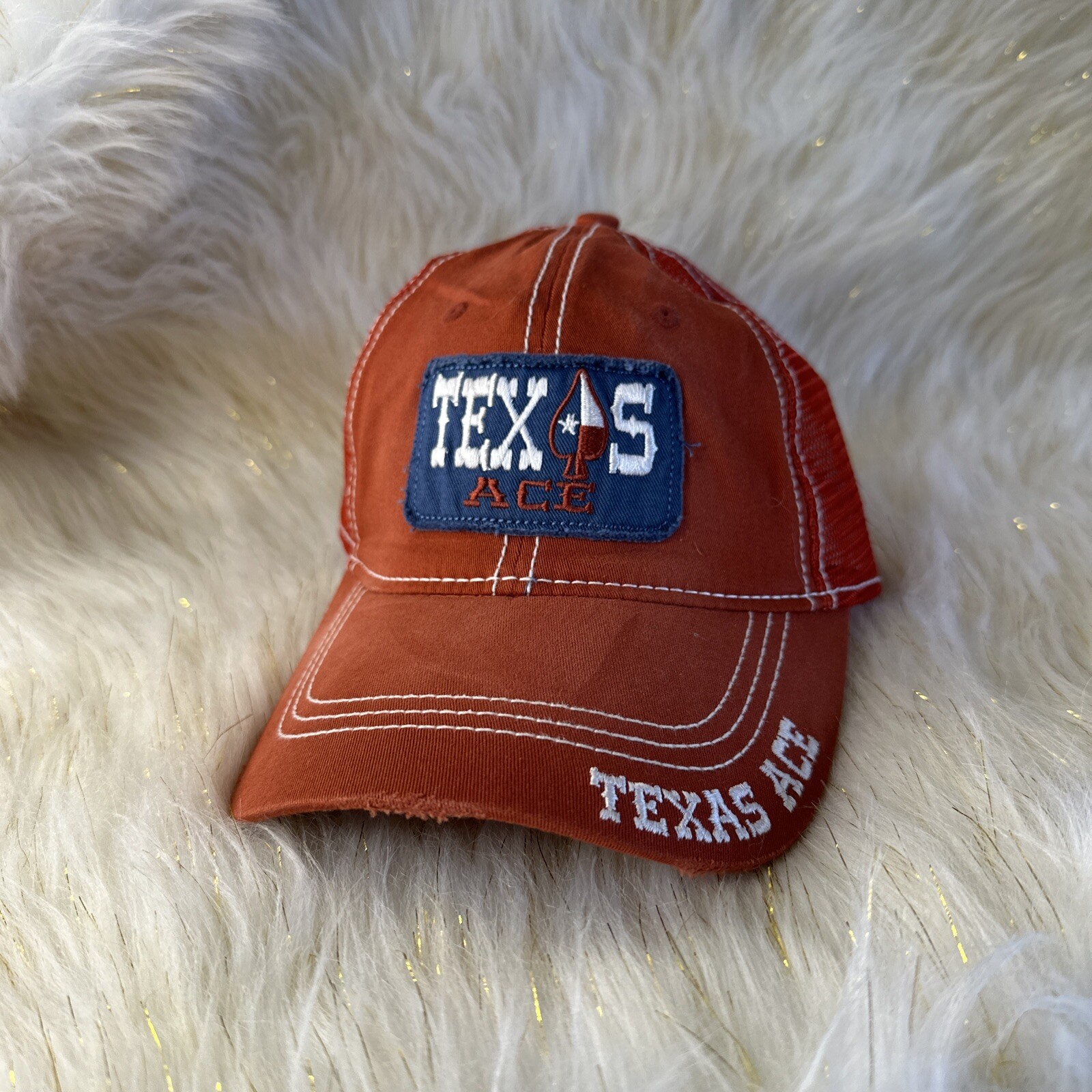 Texas Ace Mesh Baseball Cap Trucker Rolled Bill Men/Women Hat BallAdjustable