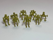 VINTAGE-8-MINI ARMORED AND WEAPONIZED ROBOTS / HUMAN HEADS ROLE PLAYING FIGURES