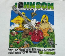 Funny Big Johnson Shotguns T-Shirt White Short Sleeve All sizes S-5XL