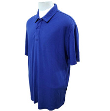 Nike Golf Dri-Fit Men's Size XL Solid Blue Stretch Short Sleeve Polo Shirt