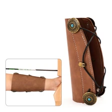 Archery Traditional Leather Arm Guard Forearm Protecting Gear Hunting Arm Gear