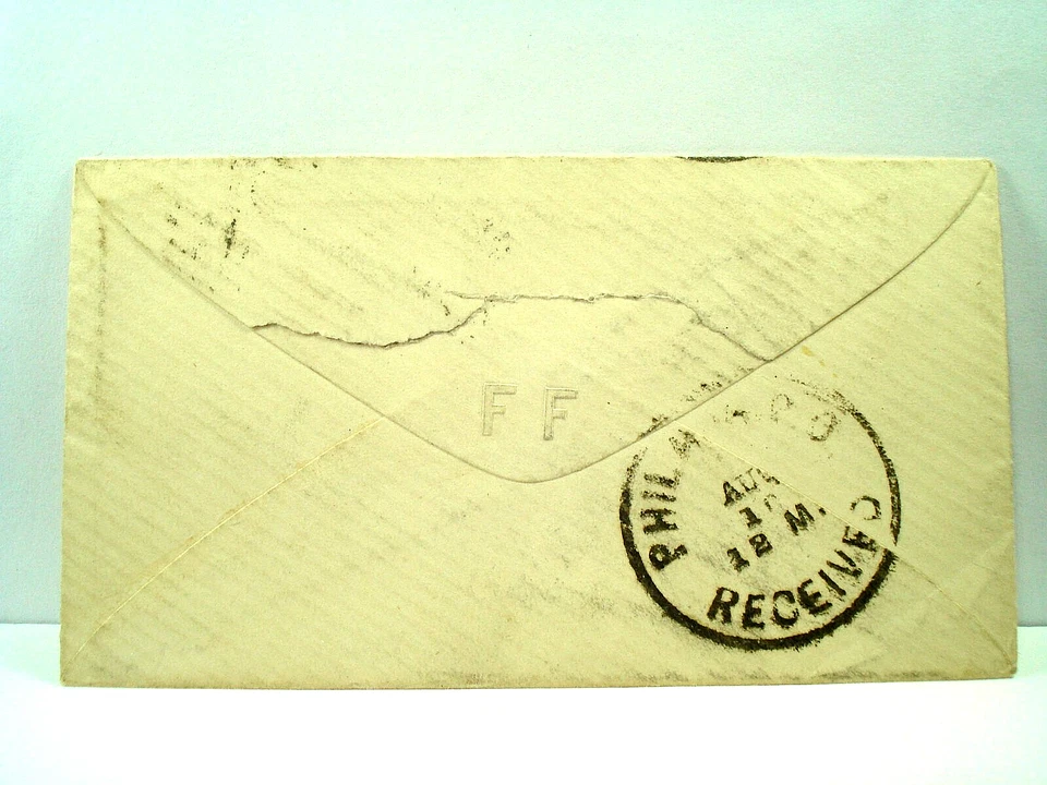 1869 BENJAMIN SMITH LYMAN MINING ENGINEER Cover FANCY CANCEL Historic Piece - Image 2 of 2