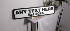 3D Personalised Street Sign, Home, Gift For All Occasions Black & White 