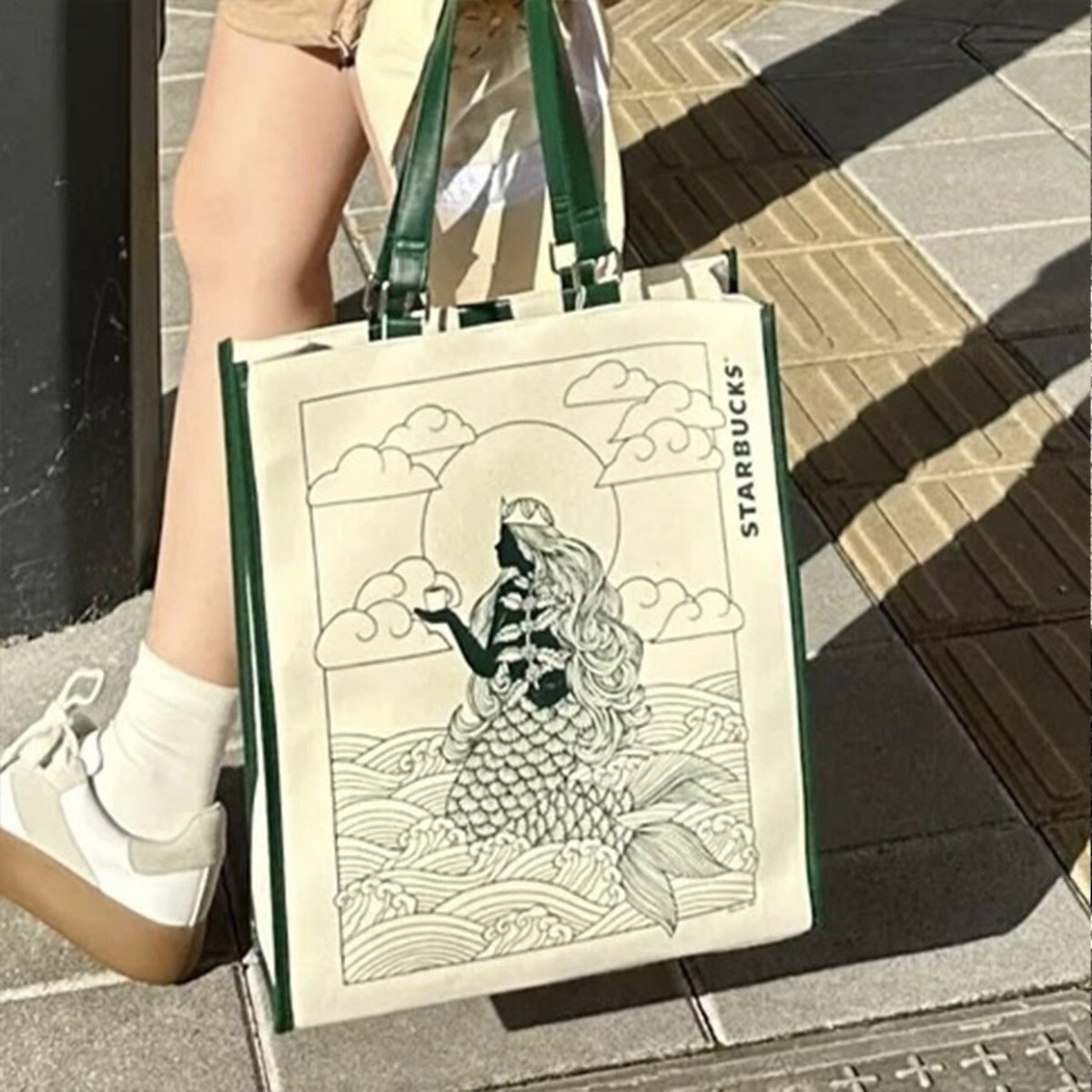 Starbucks 2023 China Siren Mermaid Tote Hand Bag