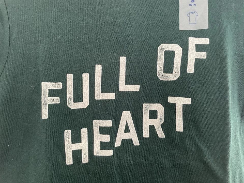 Camisa Manga Corta 100% Algodón Llena de Corazón Azul Marino Antigua Niños Niñas Isla Esmeralda S Foto 3 de 3