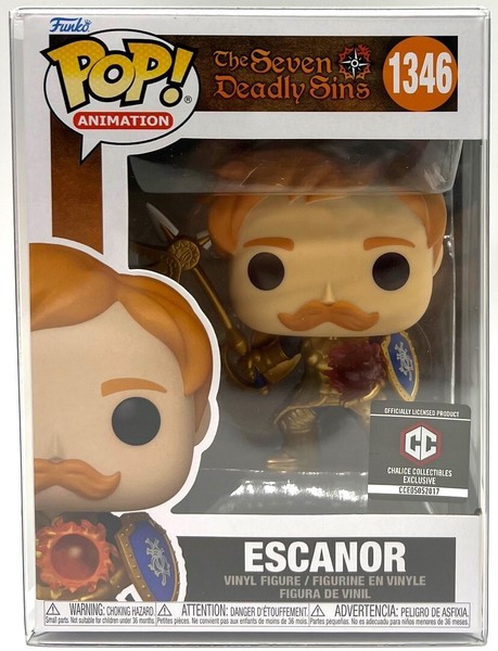 Funko Pop! Los siete pecados capitales Escanor #1346 cáliz exclusivo con protector