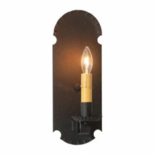Apothecary Sconce Light in Kettle Black Tin