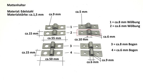 100x Doppelstabmattenzaun Pfosten Befestigung Spanndraht Maschendraht Zaun 6mm k - Bild 3 von 5