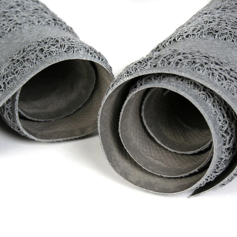 Grey Square Shaped PVC Cat Dog Mat Non-slip Pet Food Water Bowl Feeding Placemat - Image 3 of 4