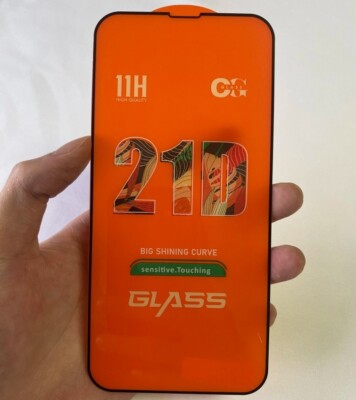 Glass For iPhone 16 15 14 13 12 11 X 8 7 Pro Max Plus Full Protection 21D