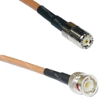 RG142 MINI UHF FEMALE to BNC MALE RF Cable FAST-SHIP LOT