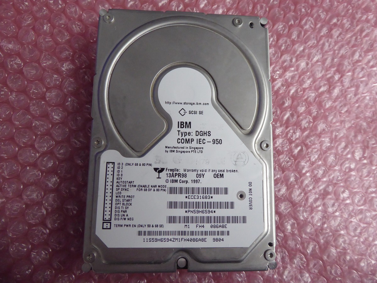 IBM DGHS 59H6594 9GB 80 PIN SCA VINTAGE SERVER SCSI HARD DRIVE HDD